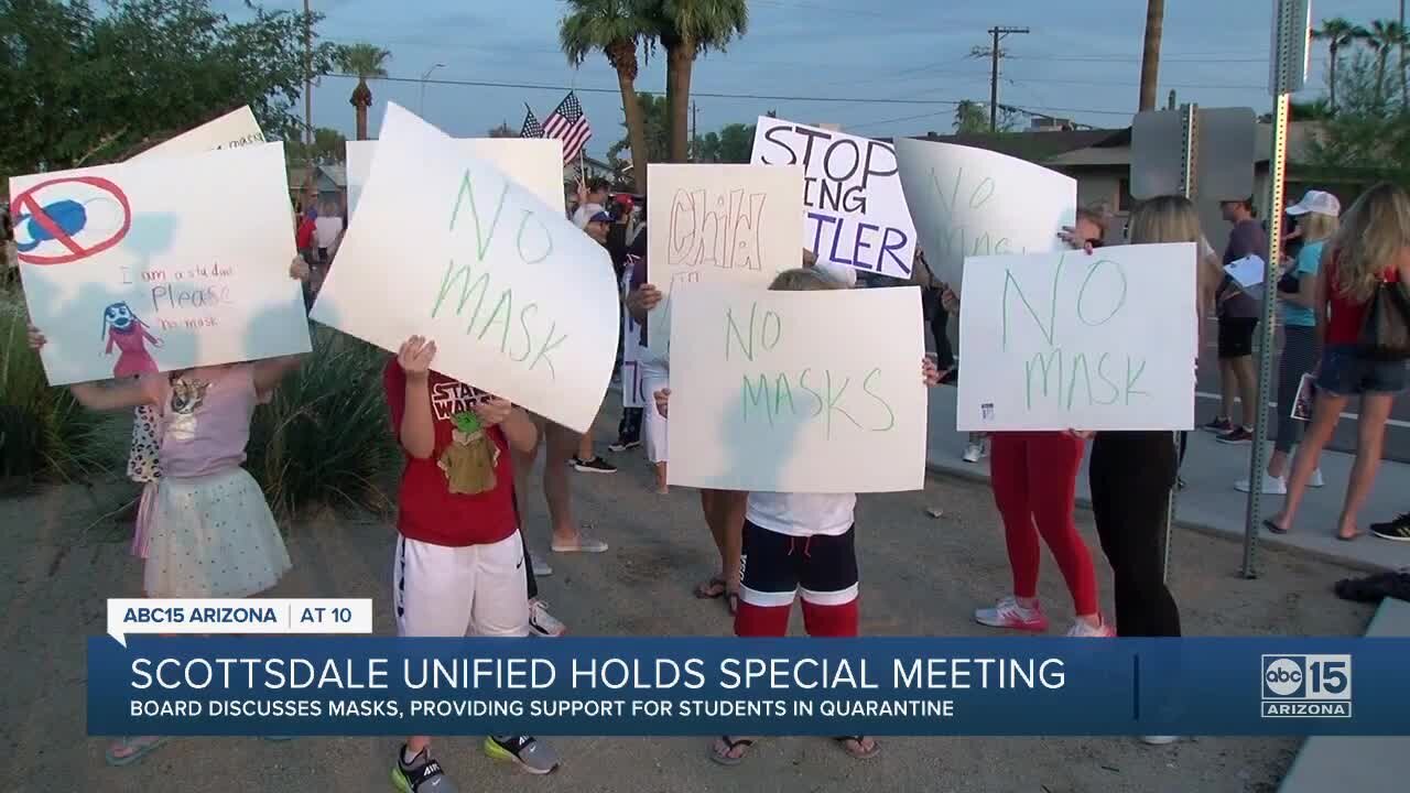 Scottsdale Unified School district holds special meeting on masks