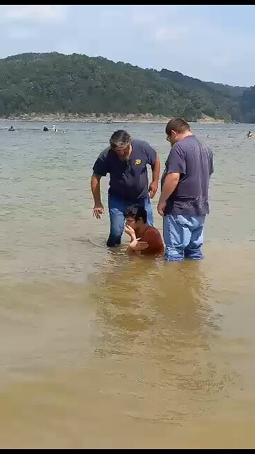 Jimmy baptized his son!