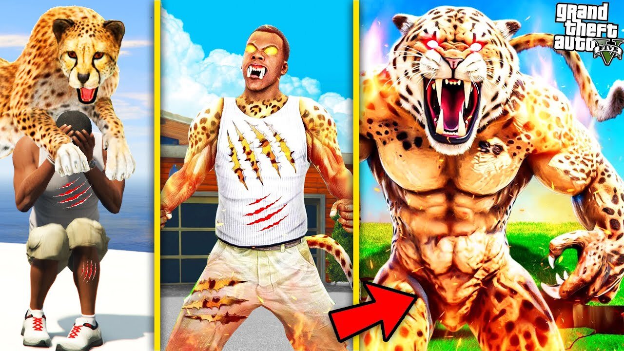 GTA 5 : Franklin Attacked & Transform Into Cheetah In GTA 5 ! (GTA 5 Mods)