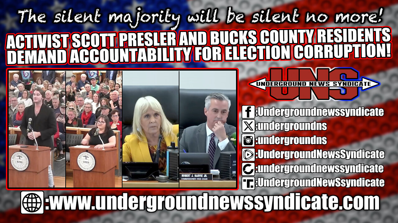 Activist Scott Presler and Bucks County Residents Demand Accountability for Election Corruption! (