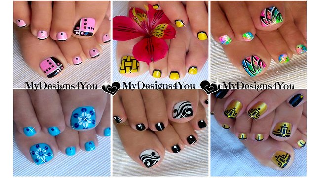 Awesome toe nail art compilation