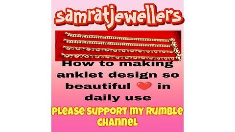 How to making anklet design