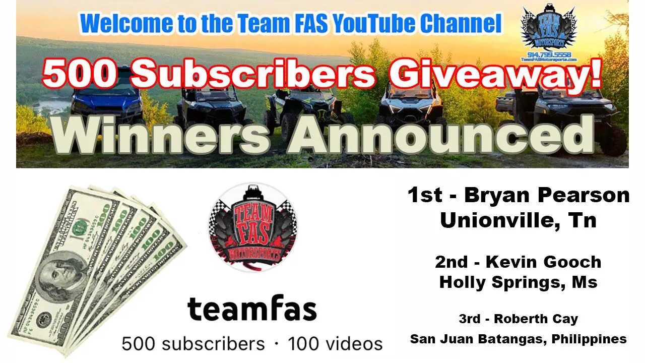 500 Subscribers YouTube Gift Card Winners Announced