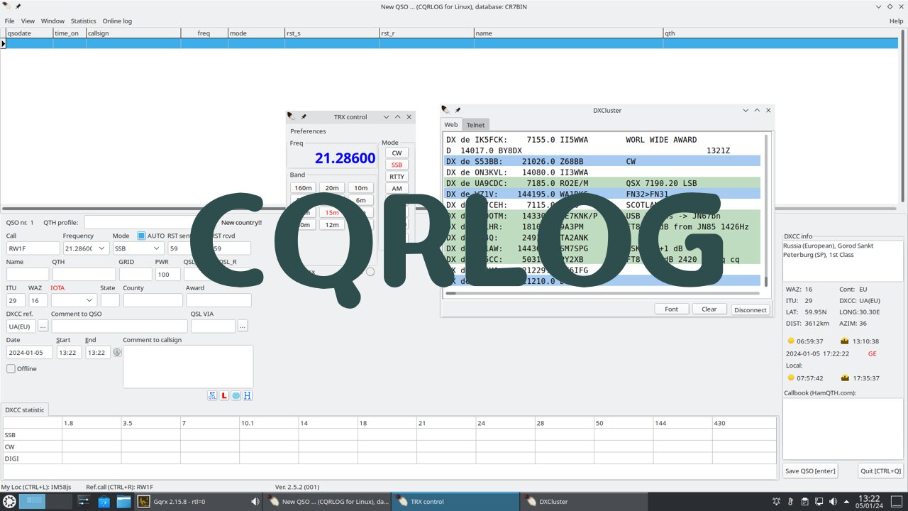 Instalação e configuração do CQRLOG