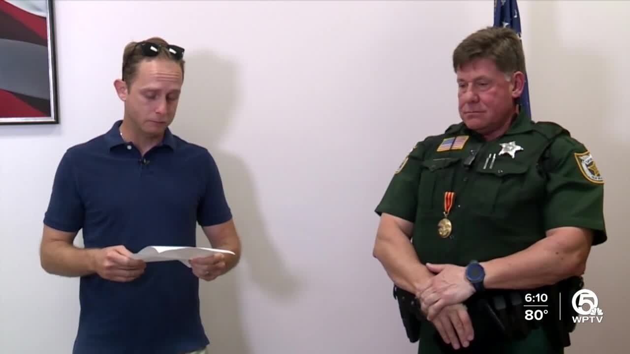 Palm Beach County deputy honored for saving suicidal man's life