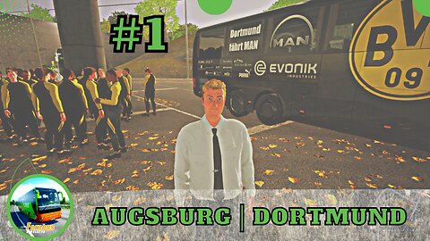 FERNBUS SIMULATOR | FOOTBALL TEAM BUS | Augsburg ➢ Dortmund | G27 | No Commentary #1