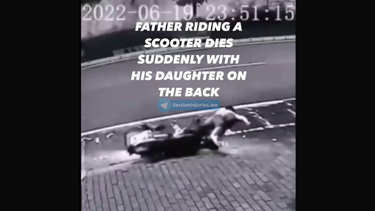 Edited Version: Father Riding A Scooter “Dies Suddenly” With His Daughter On The Back 💉 (2022)