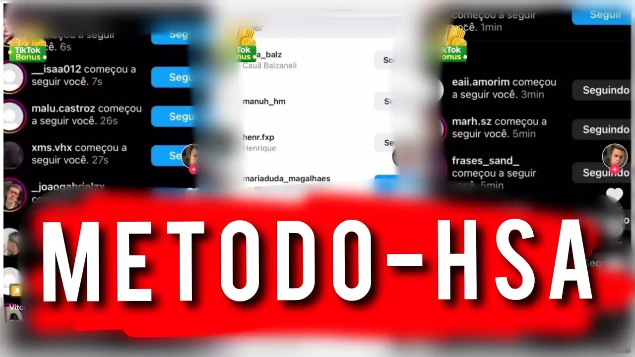 METODO HSA DO INSTAGRAM FUNCIONA? COMO FAZER O METODO HSA ? METODO HSA DO TIKTOK COMPLETO RÁPIDO