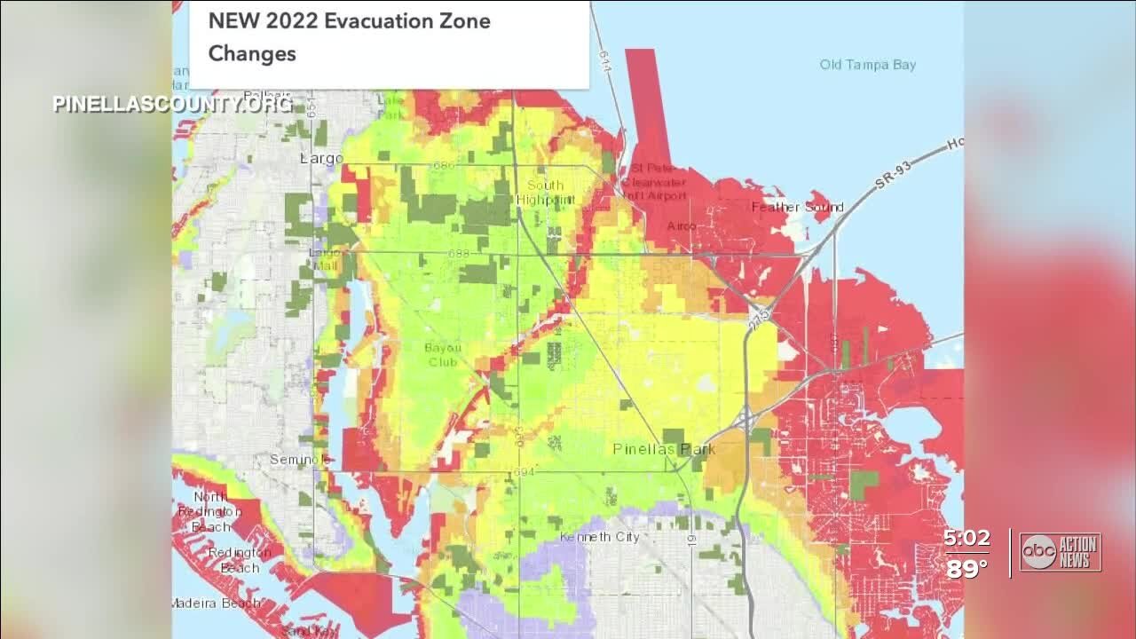 Pinellas County updates hurricane evacuation zones; change affects nearly 48K households