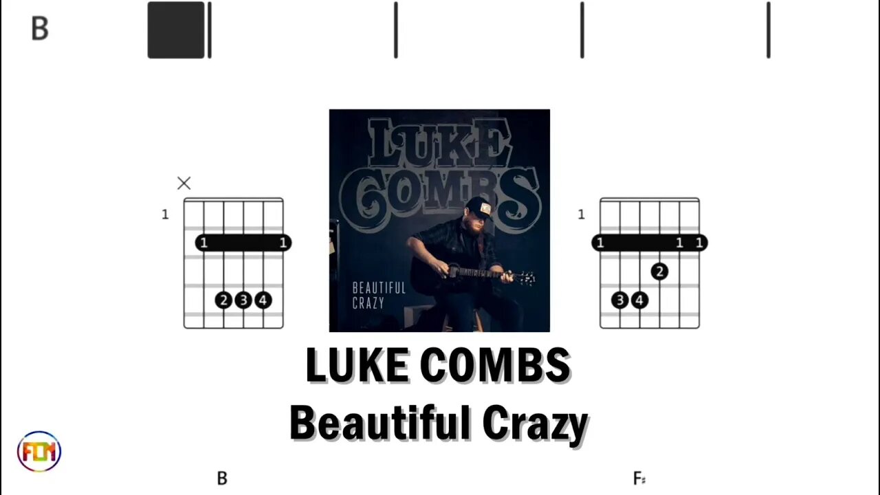 LUKE COMBS Beautiful Crazy - (Chords & Lyrics like a Karaoke) HD