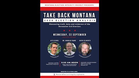 Take Back Montana Event - Prof. David Clements