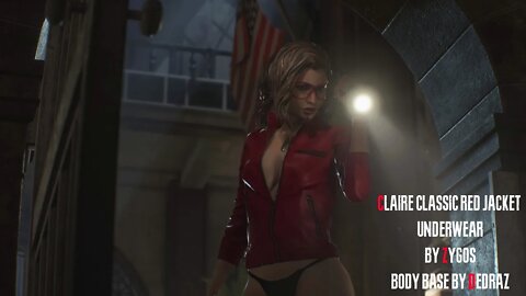 Resident Evil 2 Remake Claire Classic Red Jacket underwear outfit