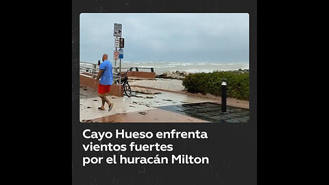 Fuertes vientos azotan Cayo Hueso al aproximarse el huracán Milton