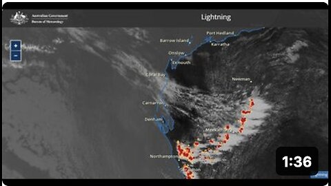 STORMS CREATED OUT OF NOTHING OVER FLAT DESERT TERRAIN -- WESTERN AUSTRALIA