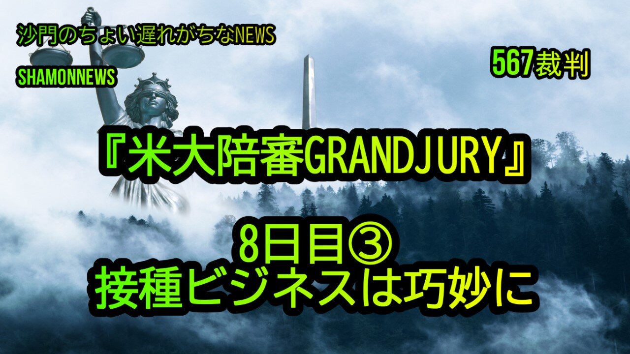 『米大陪審GRANDJURY』最終日8日目③接種ビジネスは巧妙に(沙門のちょい遅れがちなNEWS)