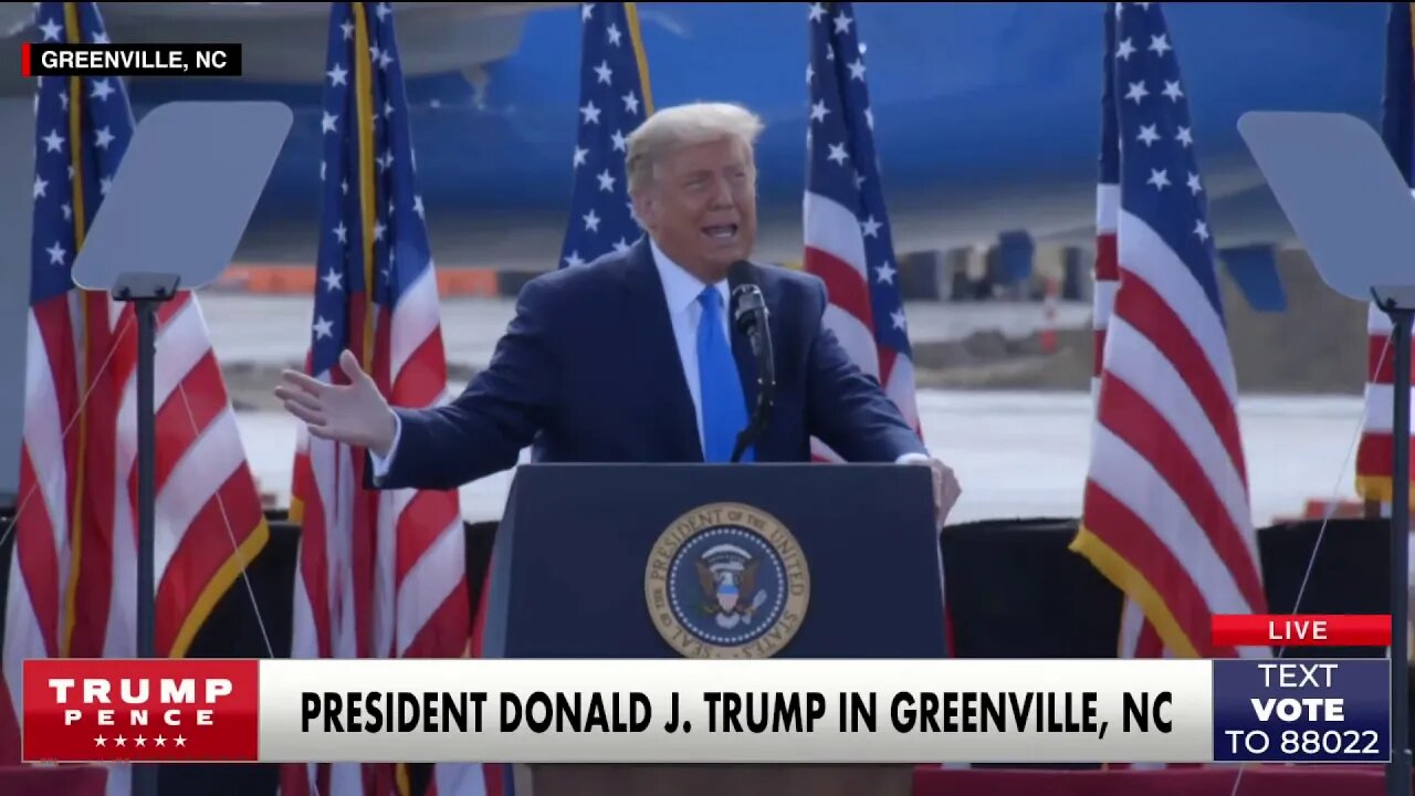 President Donald Trump in Greenville, NC #NorthCarolina