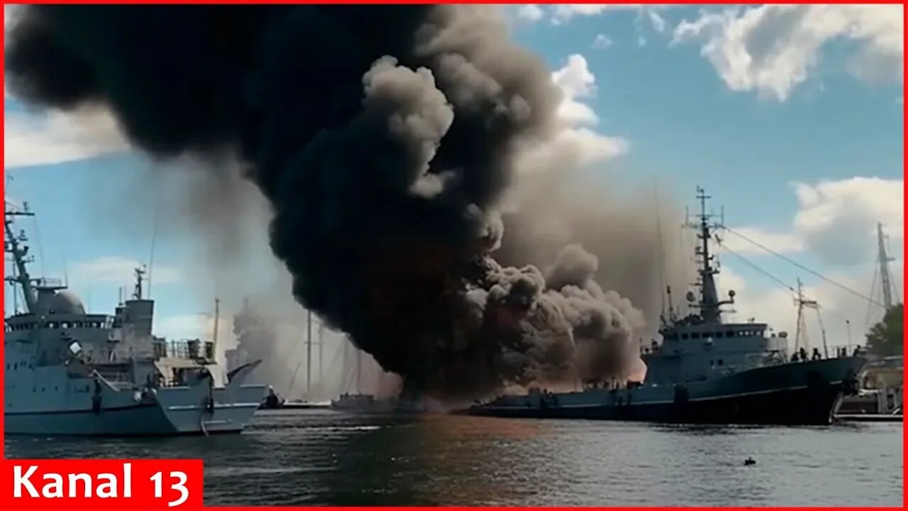 Ukrainian drone destroyed three Russian warships with single attack, this is also a signal for Trump