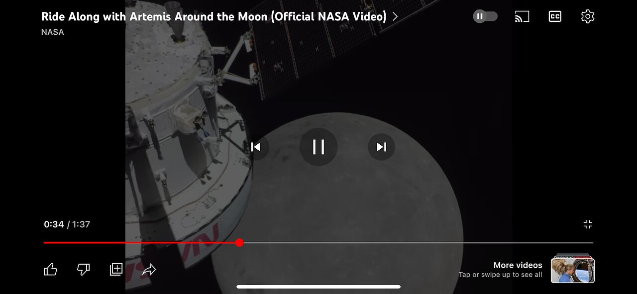 Ride along with Artemis around the moon (nasa video )