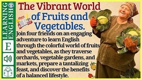 Learn English through Story ⭐ Level 2 - Fruits and Vegetables | Graded Reader by WooEnglish