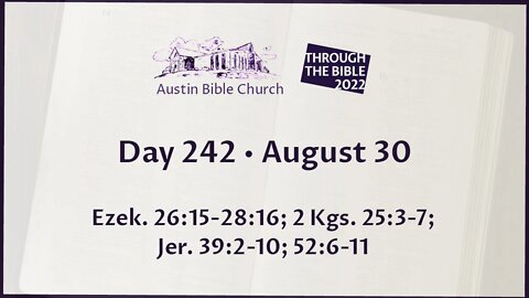 Through the Bible 2022 (Day 242)