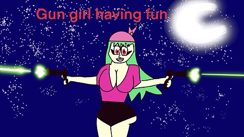 Gun girl dosen’t miss a target