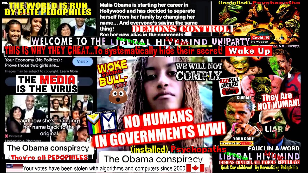 OBAMA'S FAKE FAMILY EXPOSED. THOSE STILL ASLEEP ARE MISSING OUT ON THE TRUTH - BANKS COLLAPSING