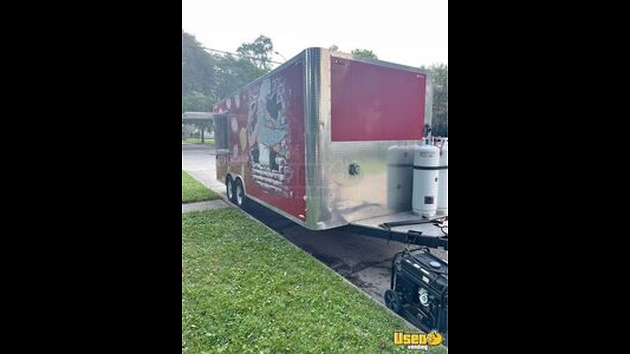 2017 - 8' x 20' Pizza Concession Trailer w/ Huge Deck Oven & Fire Suppression for Sale in Michigan!