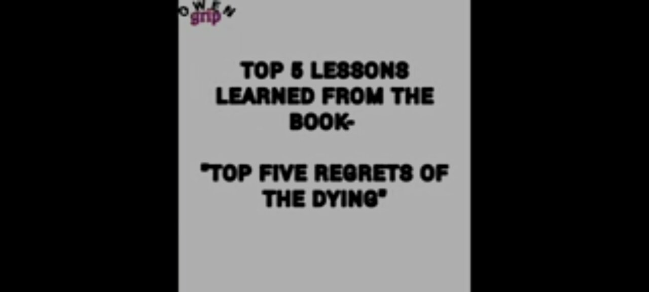 Top Five Regrets of the Dying