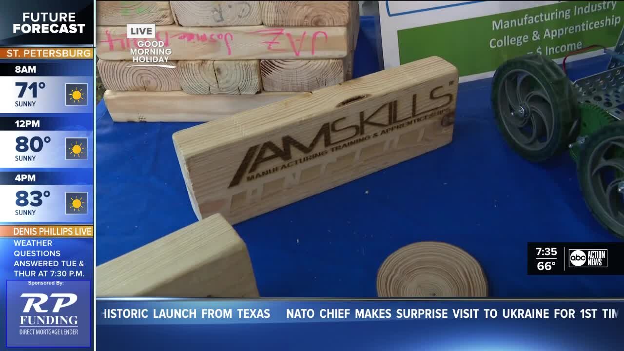 Deiah Riley live with AmSkills at Anclote High School