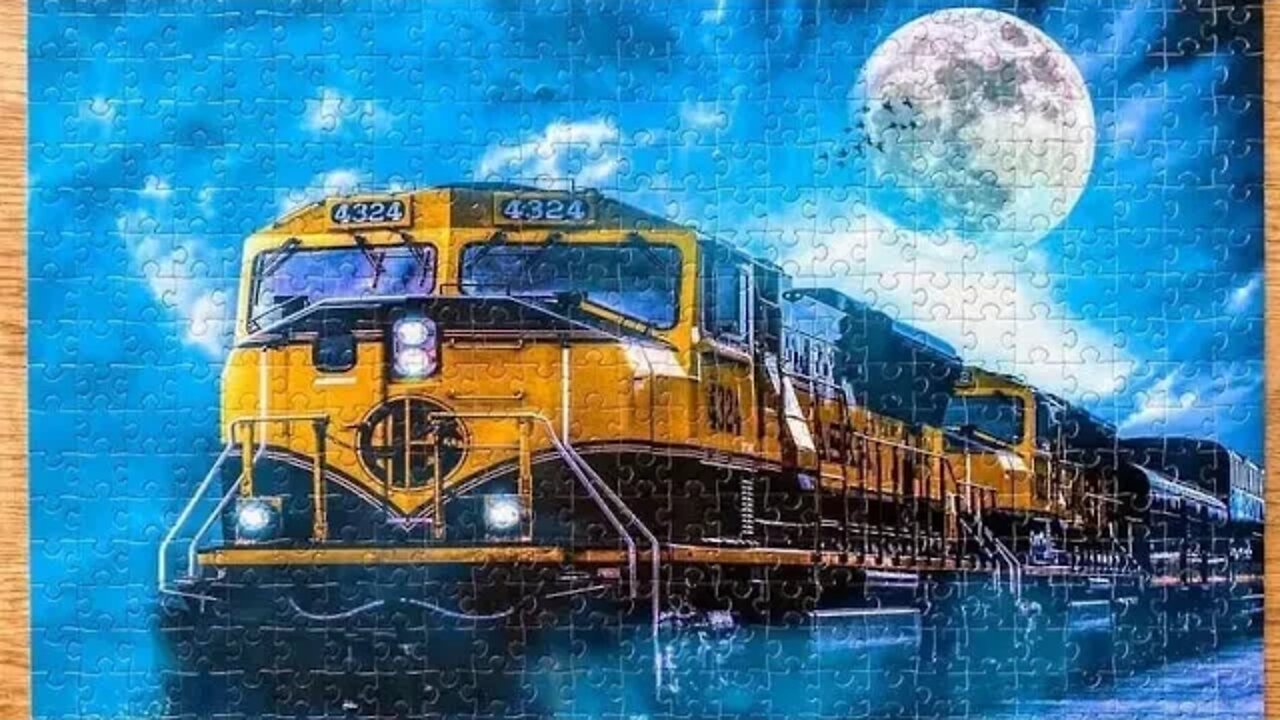 Midnight Train Jigsaw Puzzle Time Lapse by Addicted 2 Puzzles