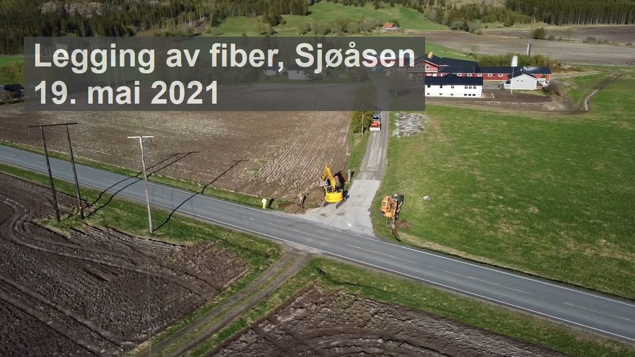 Legging av fiber, Sjøåsen. 19. mai 2021