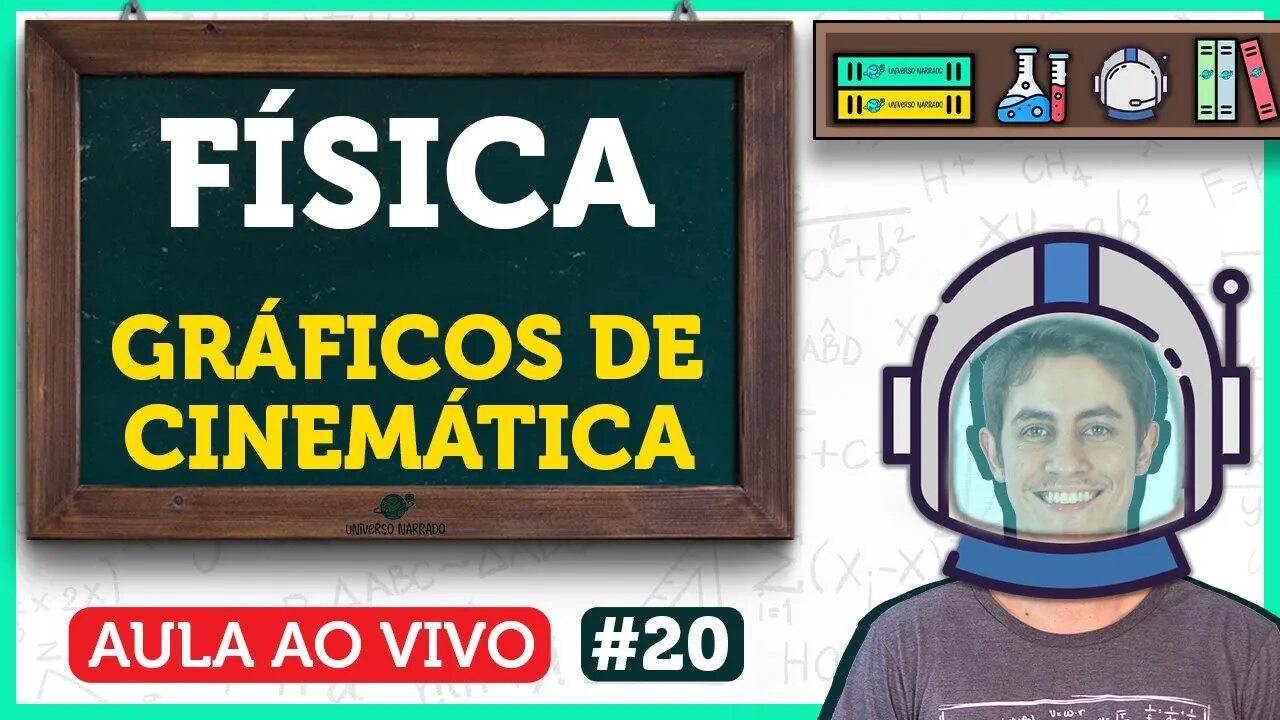 Gráficos de Cinemática (Movimento Uniforme e Uniformemente Variado) | Aula de Física | LIVE20