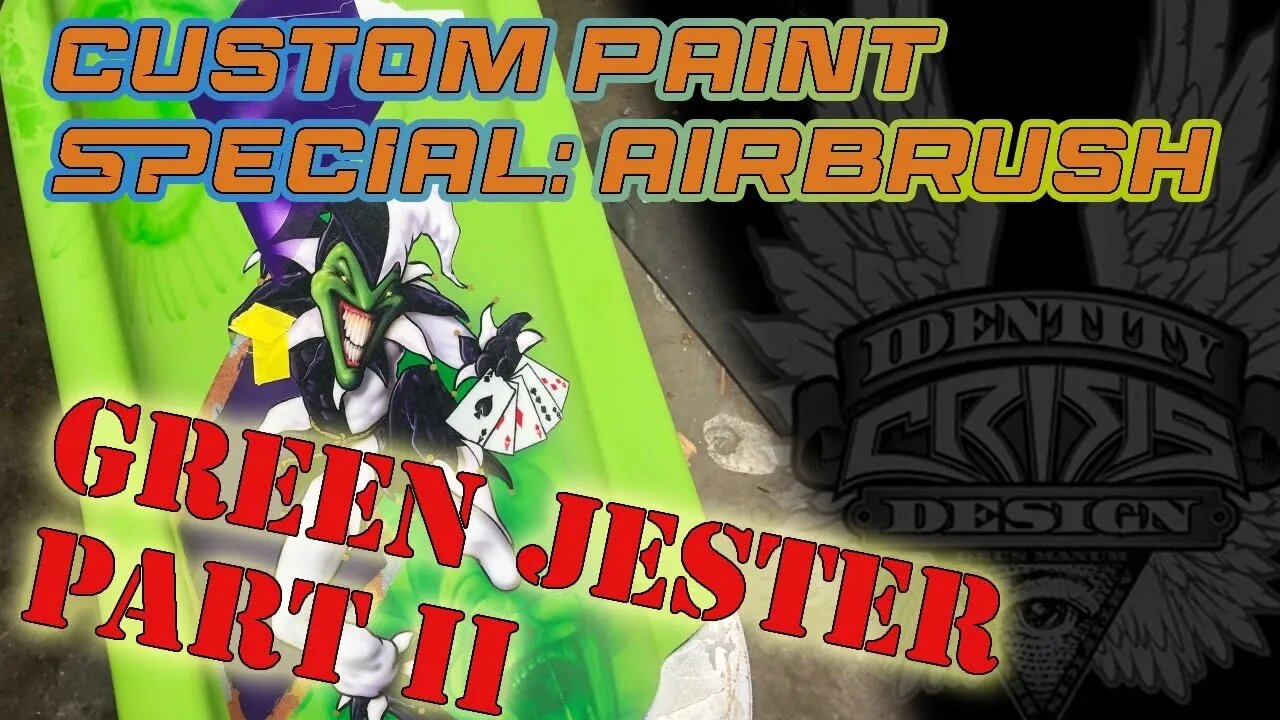 Custom Airbrush: More Green Jester fender