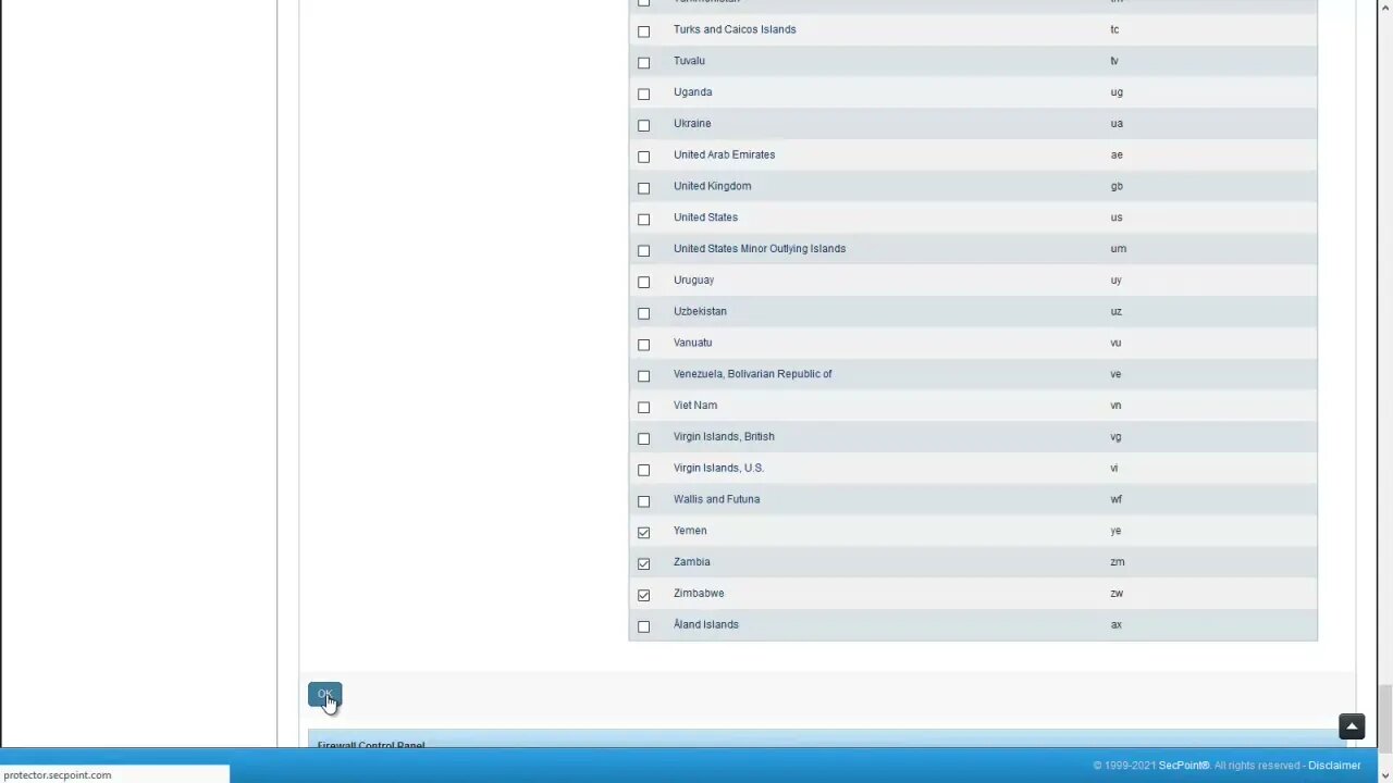 SecPoint Protector V57 Howto Block Countries Firewall