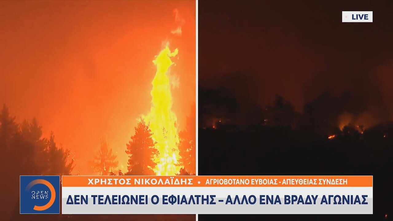 Φωτιά Εύβοια - Αγριοβότανο