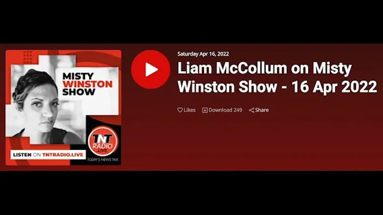 Ep. 82 Liam McCollum on the Misty Winston Show - 16 Apr 2022