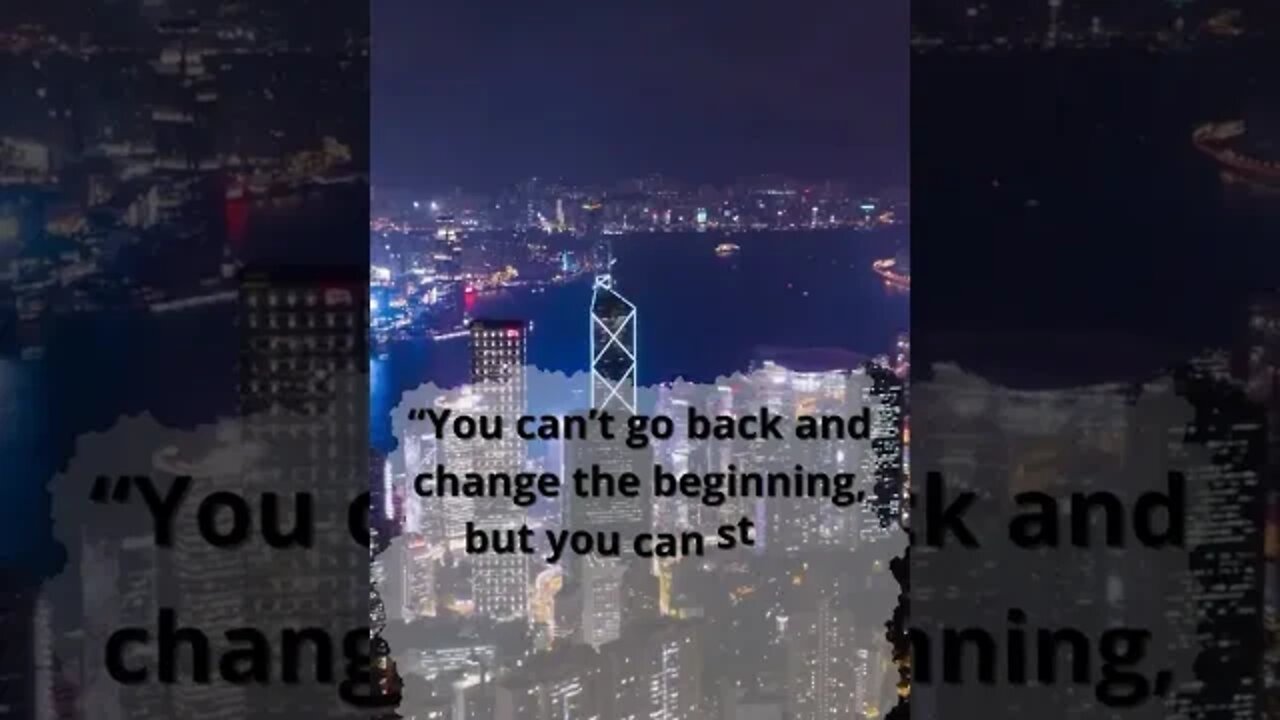 You can’t go back and change the beginning, but...? #shorts #motivation #success #mindset