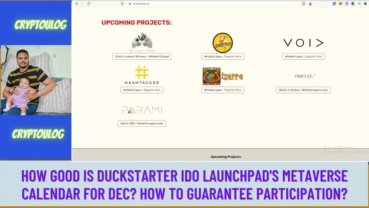 How Good Is Duckstarter IDO Launchpad's Metaverse Calendar For Dec? How To Guarantee Participation?