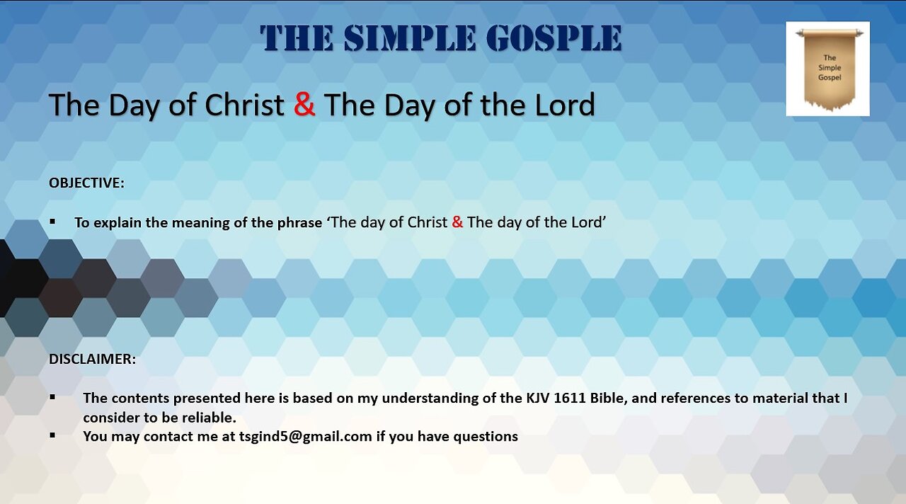 The Day of Christ & The Day of the Lord