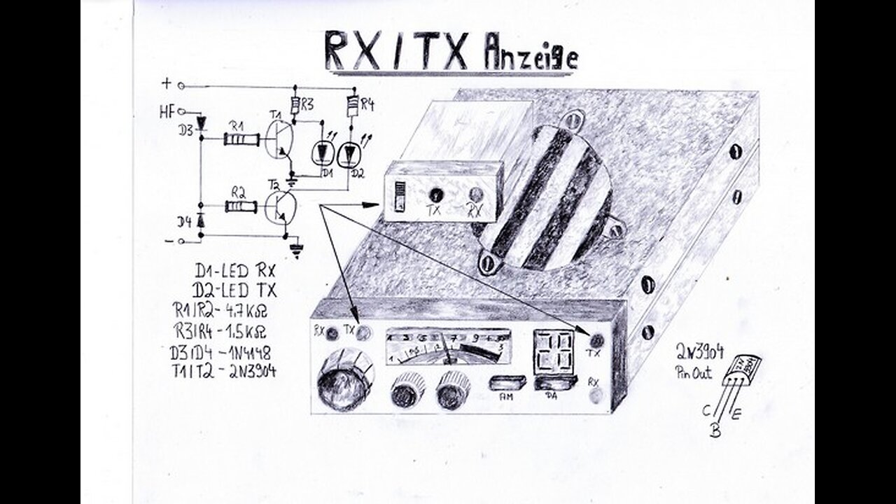 RX/TX Anzeige für CB Funkgeräte selber bauen