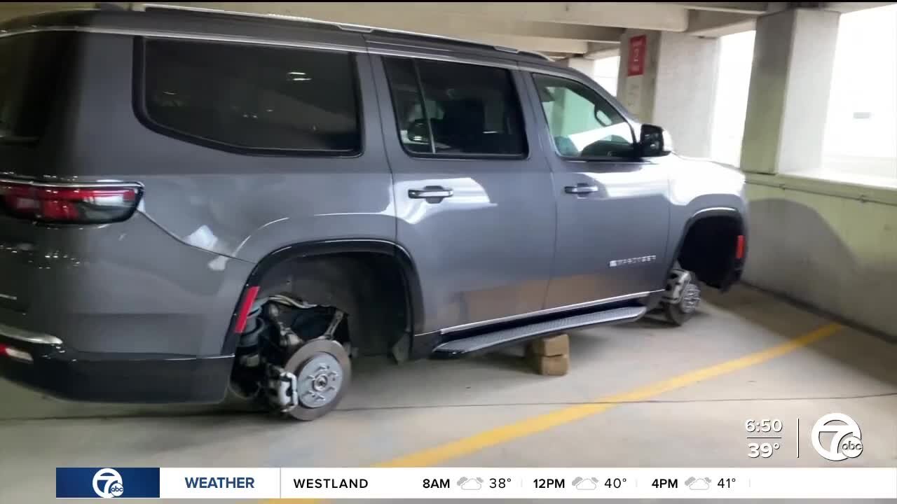 Police investigation string of car thefts taking place inside of DTW parking garages