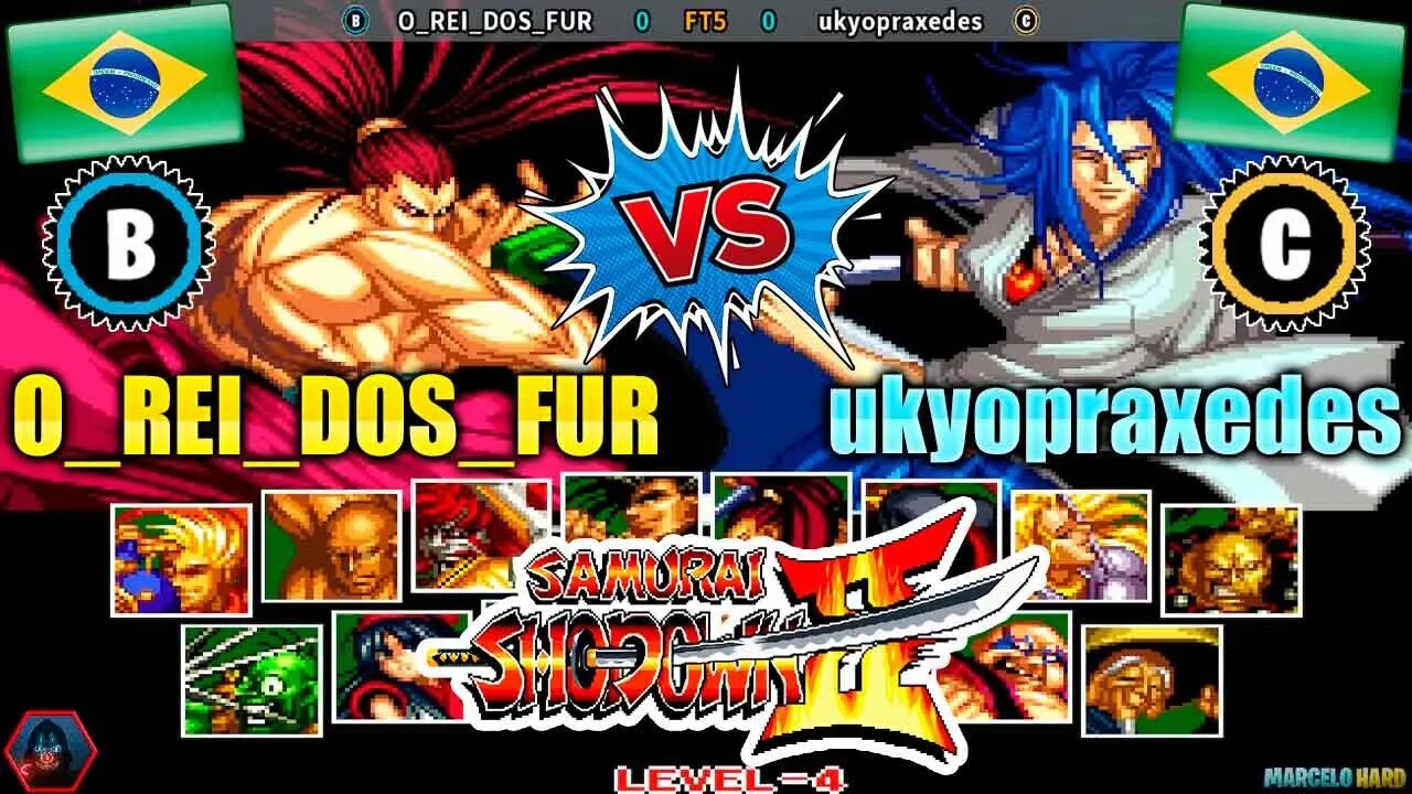 Samurai Shodown II (O_REI_DOS_FUR Vs. ukyopraxedes) [Brazil Vs. Brazil]