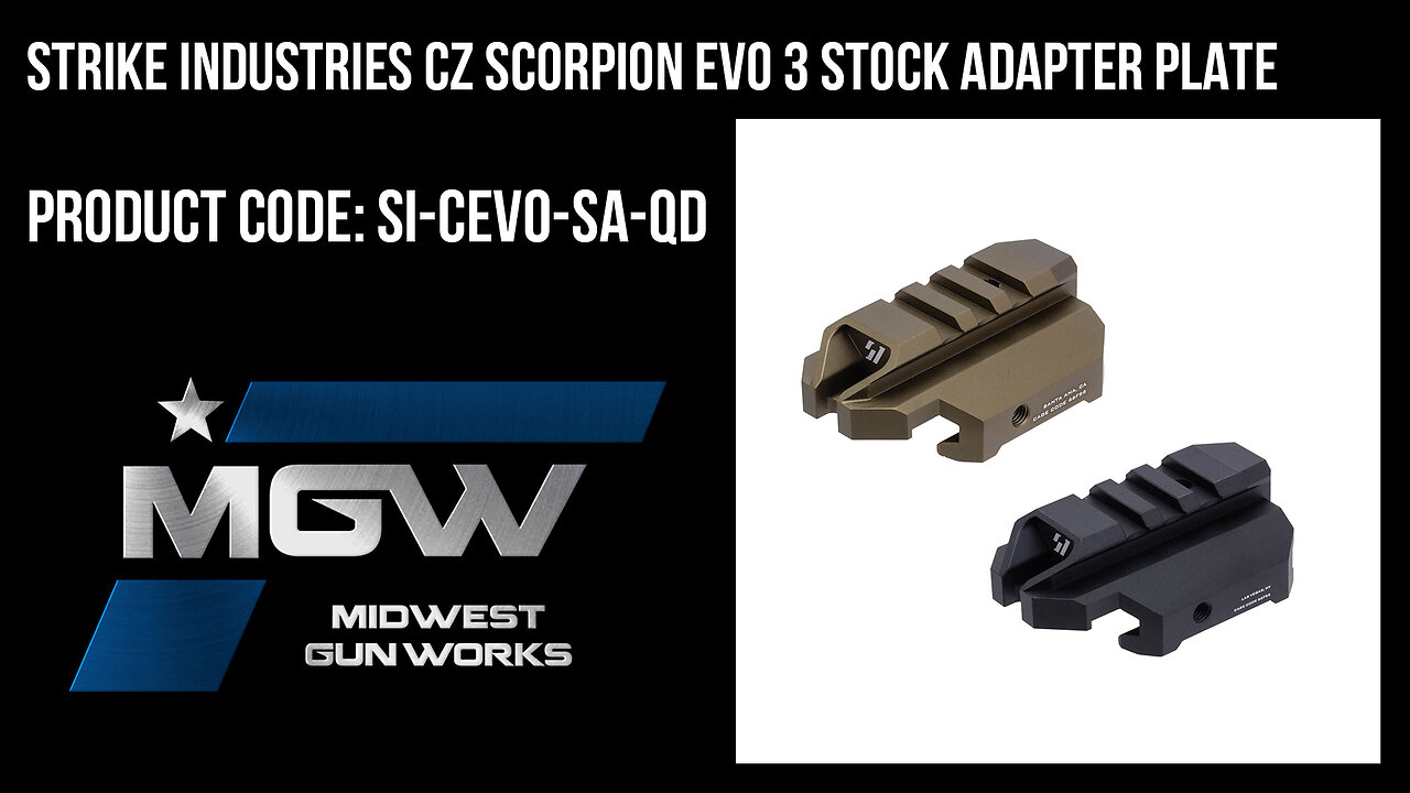 Strike Industries CZ Scorpion EVO 3 Stock Adapter Plate - SI-CEVO-SA-QD