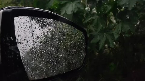 Aesthetic rain, view from inside the car, soothing calming natural rain to soothe your weary mind.