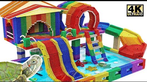 DIY - How To Build Mini Swimming Pool For Pet From Magnetic Balls (Satisfying...