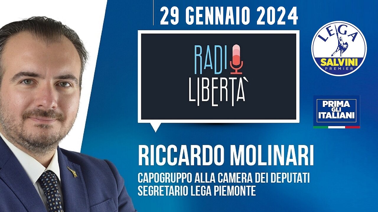 🔴 QUI PARLAMENTO - On. Riccardo Molinari, Capogruppo Camera Lega, a Radio Libertà (29/01/2024).