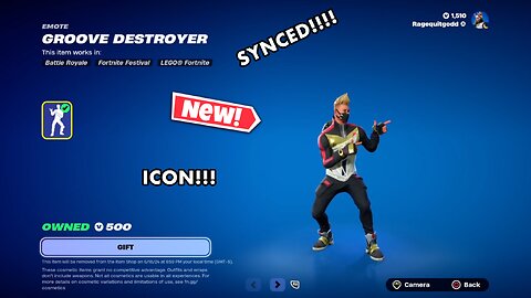 “NEW” GROOVE DESTROYER ICON EMOTE GAMEPLAY!