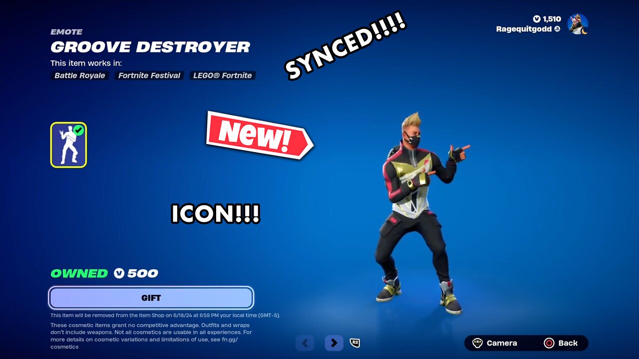 “NEW” GROOVE DESTROYER ICON EMOTE GAMEPLAY!