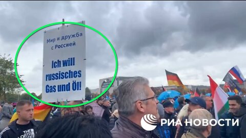 Berlin Bundestag protest: "I want Russian gas and oil"