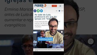 Ao lado de Lula, professora detona as igrejas e as acusa de estarem envolvidas com a máfia